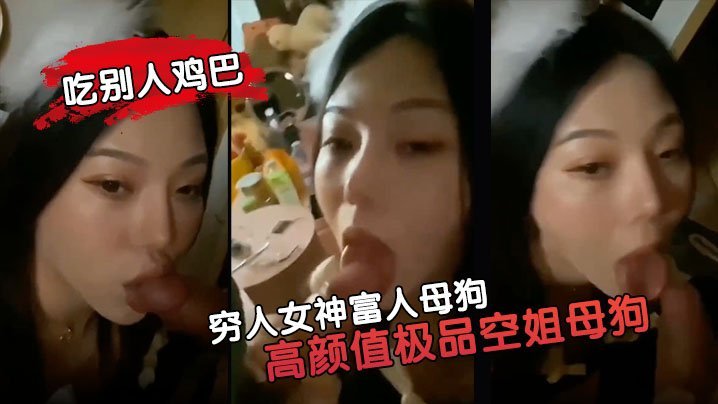 穷人女神富人母狗高颜值极品空姐母狗属性拉你的女神就是这样吃别人鸡巴的